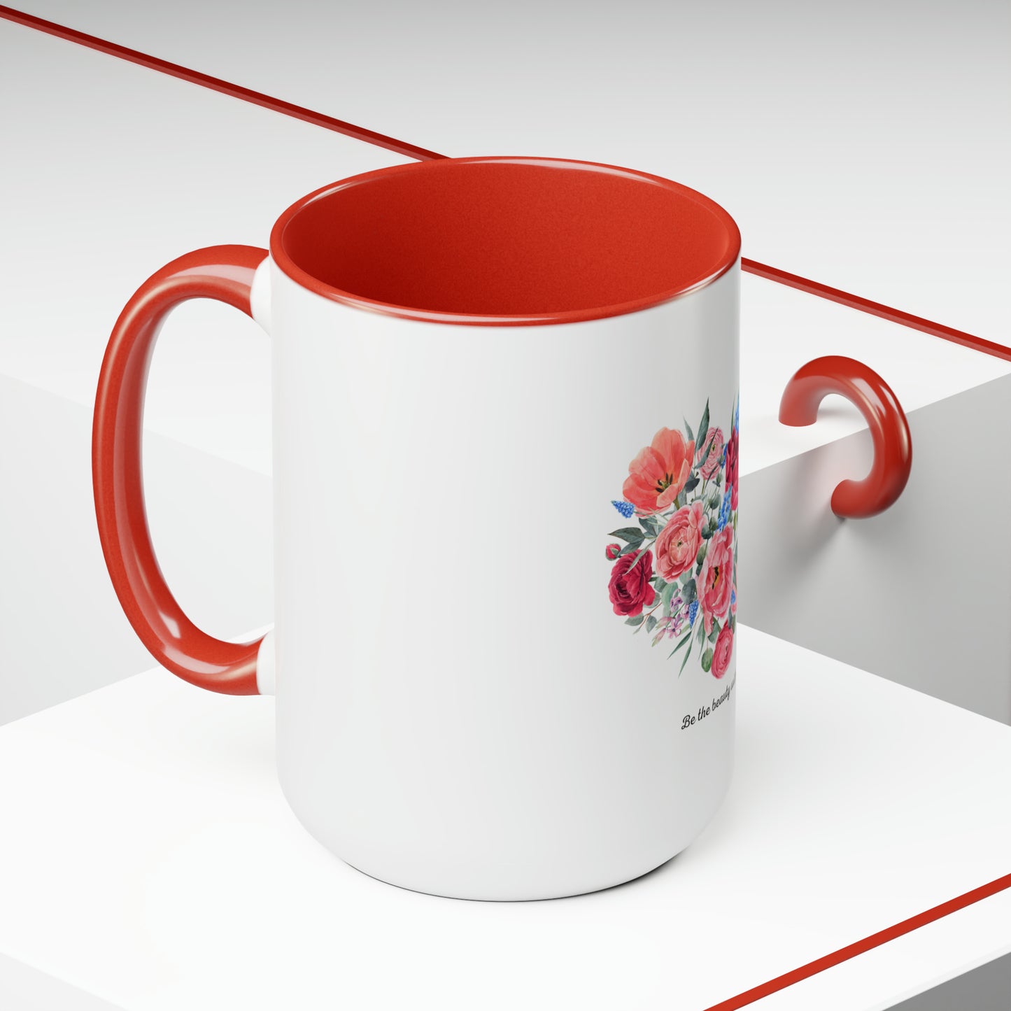 Two-Tone Coffee Mugs, 15oz