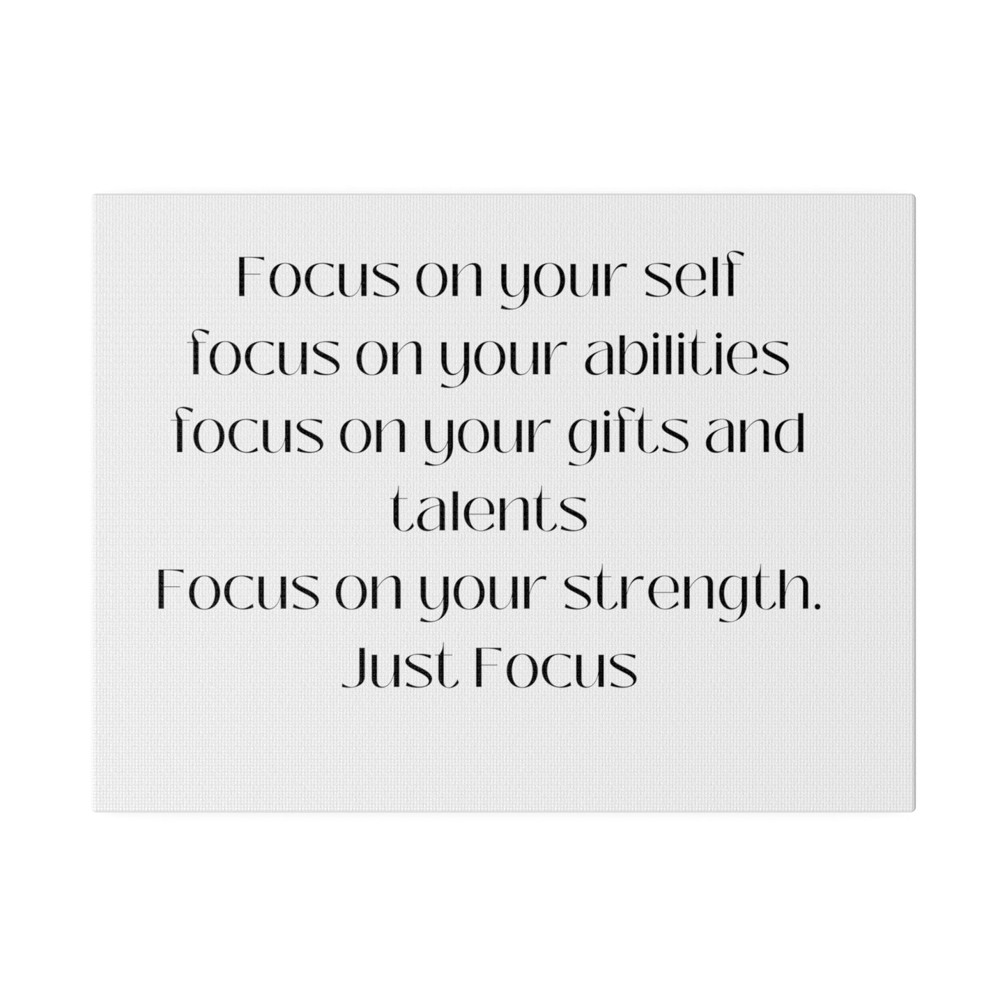 focus on self