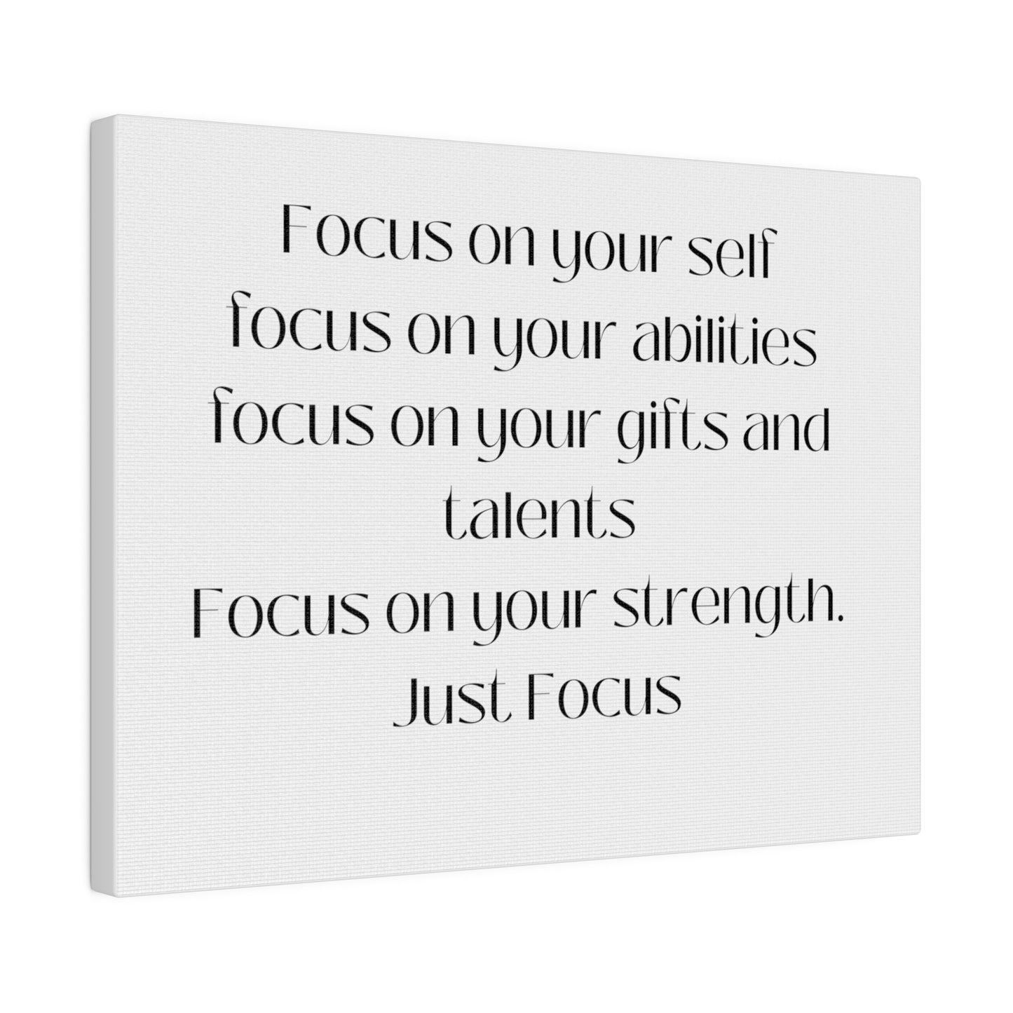 focus on self