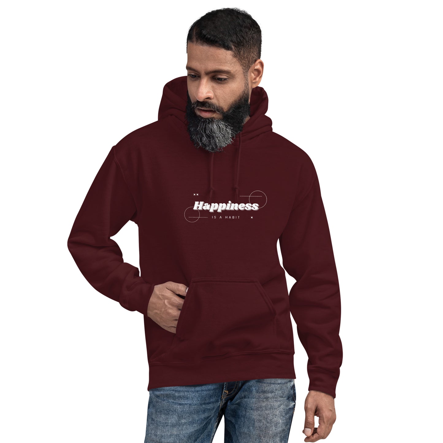 Happiness is a habit Unisex Hoodie  Unisex Hoodie, Joyful Apparel, Motivational Clothing, Comfortable Hoodie, Inspirational Apparel, Positive Vibes Hoodie, Empowerment Clothing, Confidence Booster, Cozy Activewear, Statement Hoodie, Inspirational Fashion